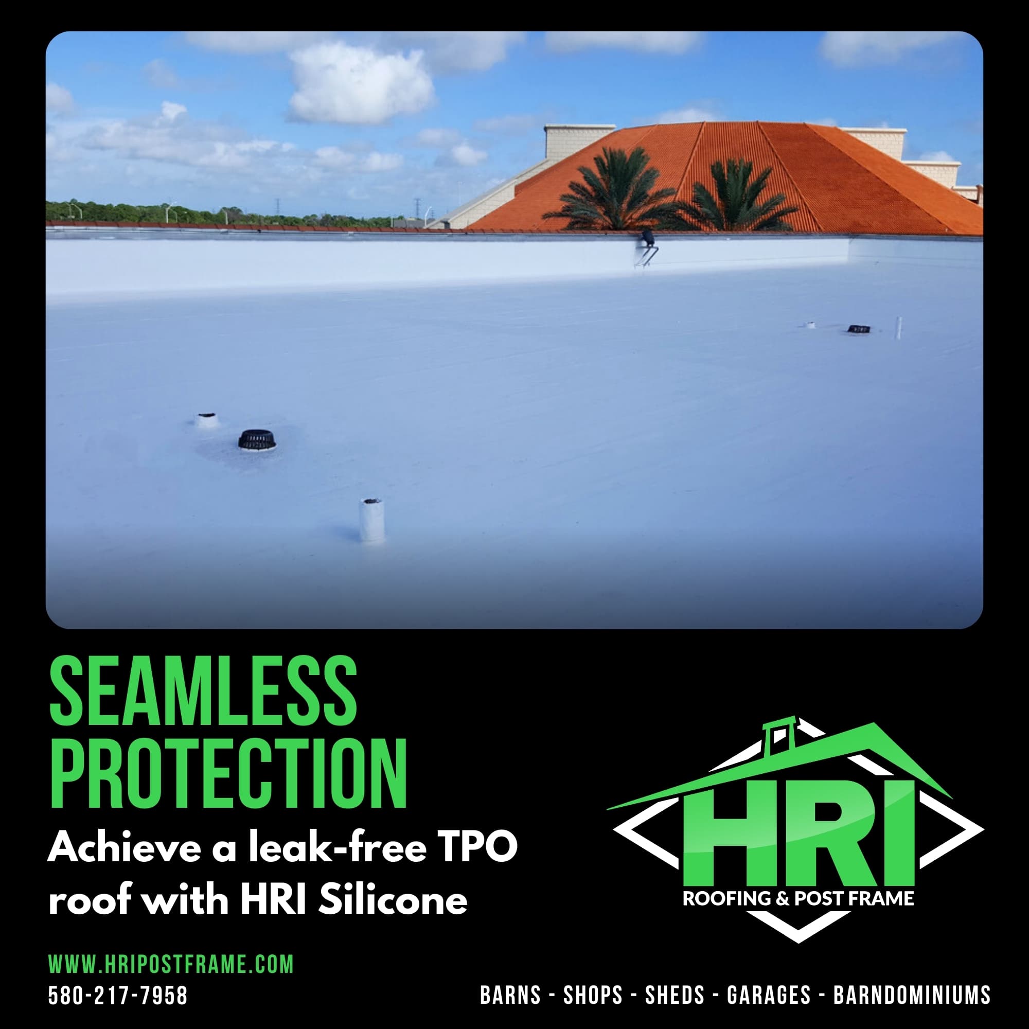 Ensure Long-Lasting Protection for Your TPO Roof with HRI’s Silicone Coating
