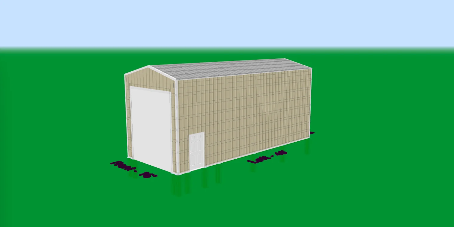 30x60 Post Frame Shop - shop in Newkirk, Oklahoma