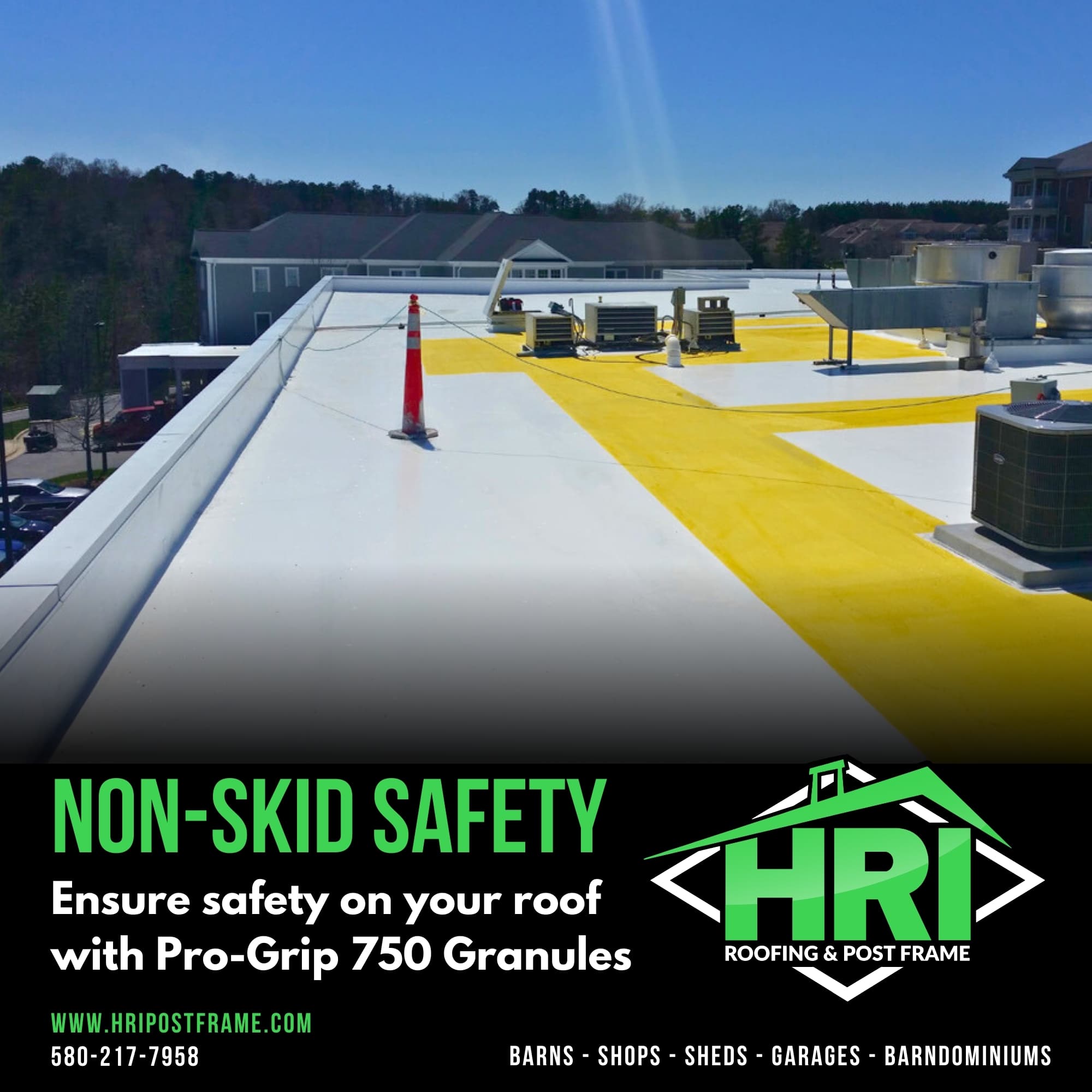 Enhance Your Roof’s Safety with HRI’s Pro-Grip 750 Walkway Granules